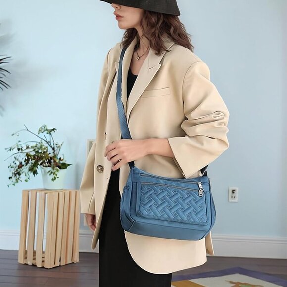 Versatile Nylon Shoulder Bag with Anti-Theft Pocket - Perfect for Travel - Picture 6 of 7